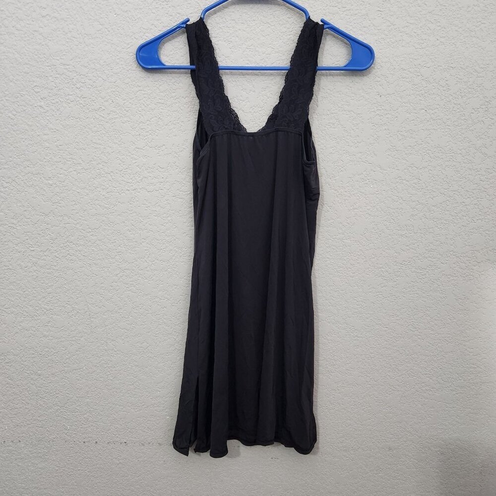Vanity Fair Black Womens Slip Nightgown Chemise Size M Nylon Spandex Dress Whims - Picture 3 of 9